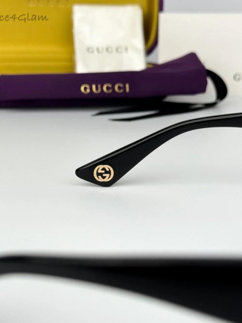 Gucci Women Sunglasses Black Grey Cat Eye GG1638S 001 NEW AUTHENTIC - Picture 5 of 13